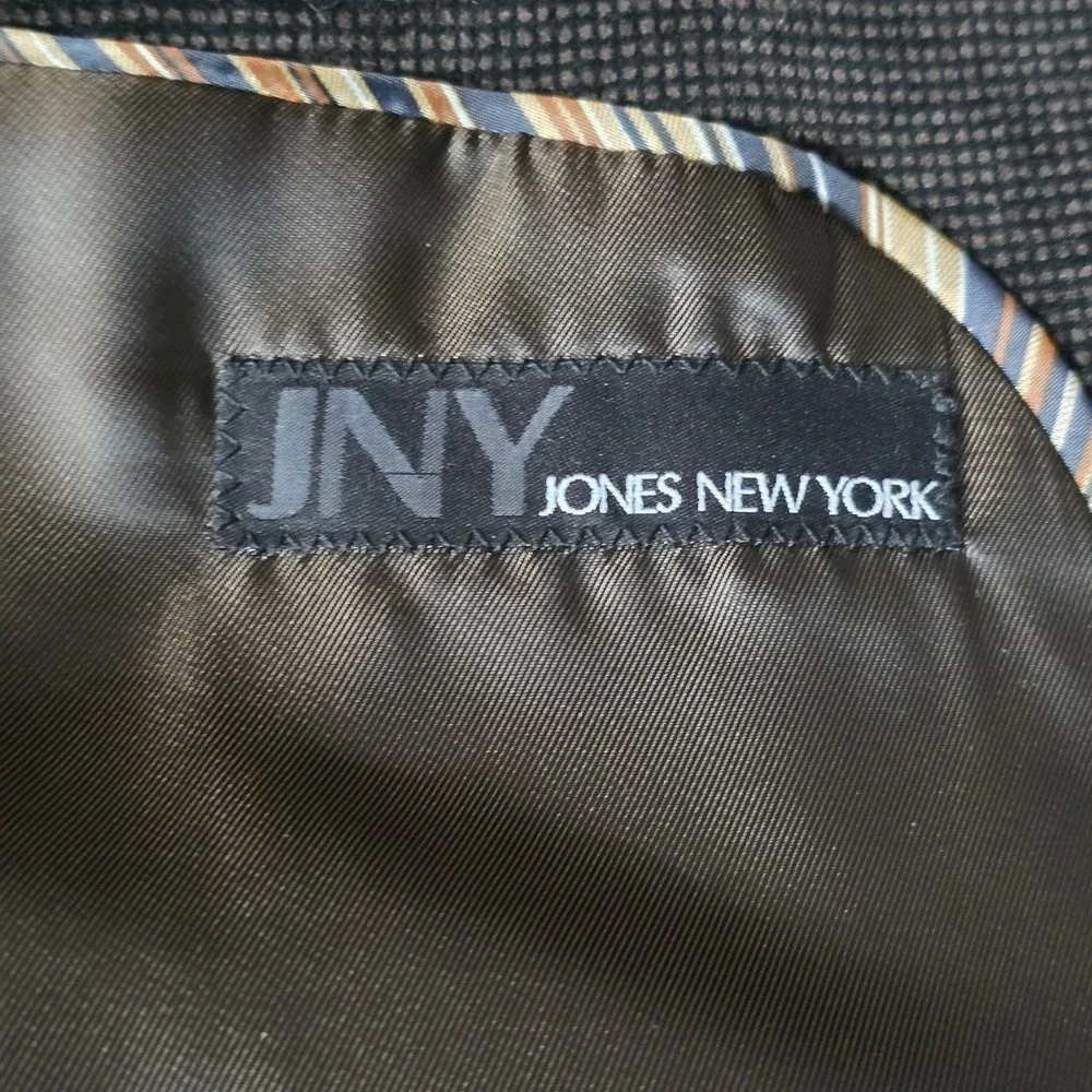 Jones New York Mens 42R Blazer Brown Velour Cotton 2-Button Sport Coat JNY